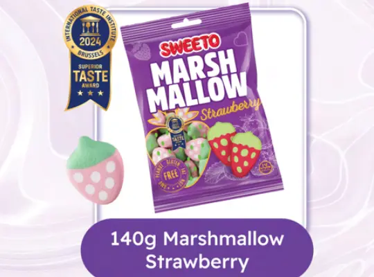 SWEETO STRAWBERRY MARSHMALLOW 140G