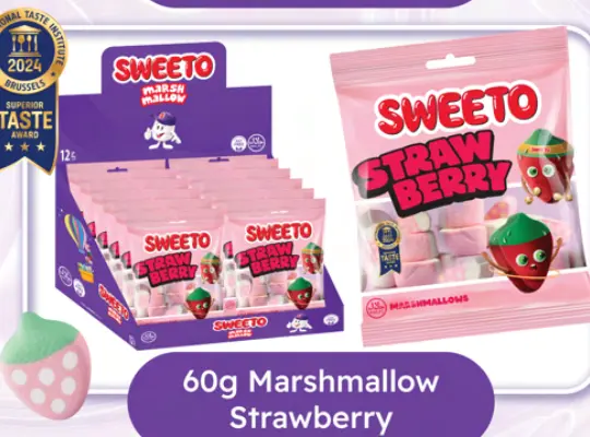 SWEETO STRAWBERRY MARSHMALLOW 60G